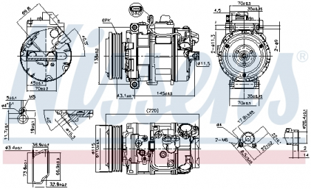 Climatizare - Compresor AC clima BMW Seria 1 (E81), 1 (E82), 1 (E87), 1 (E88), 3 (E90), 3 (E91), 3 (E92), 3 (E93), X1 (E84) 2.5/3.0 intre 2004-2013
