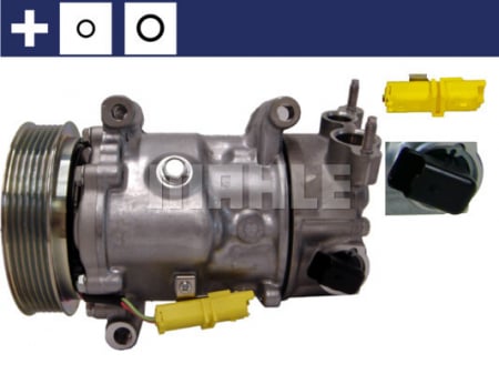 Piese Auto - Compresor AC clima CITROEN BERLINGO, C3 II, C3 III, C3 PICASSO, C4, C4 I, C5 III, DS3; PEUGEOT 207, 207 CC, 207 SW, 208, 208 I, 307, 307 CC, 307 SW, 308 CC, 308 I, 308 SW I 1.1-2.0ALK dupa 2000