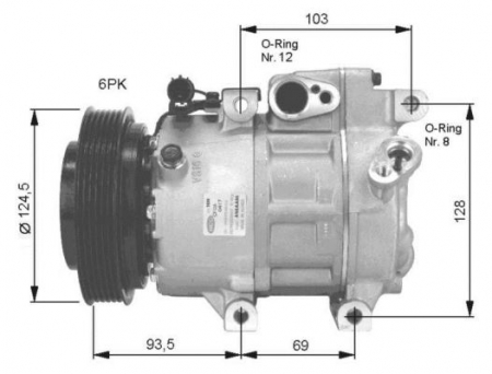 Compresor clima Ac - Compresor AC clima potrivit HYUNDAI ELANTRA, I30; KIA CEE'D, CEE'D SW, PRO CEE'D 1.4/1.6/2.0 2006-2013