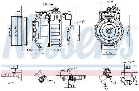 Piese Auto - Compresor AC clima LAND ROVER FREELANDER; MG MG TF, MG ZR, MG ZS, MG ZT, MG ZT- T; ROVER 75 1.6/1.8 intre 1998-2009
