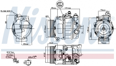 Piese Auto - Compresor AC clima MERCEDES UNIMOG, C (CL203), C T-MODEL (S203), C T-MODEL (S204), C (W203), C (W204), CLC (CL203), CLK (A209), CLK (C209), CLS (C219), E T-MODEL (S211) 1.8-6.4D dupa 1994