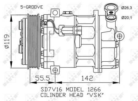Compresor clima Ac - Compresor AC clima potrivit OPEL SIGNUM, VECTRA C, VECTRA C GTS 1.6-2.2 2002-2008