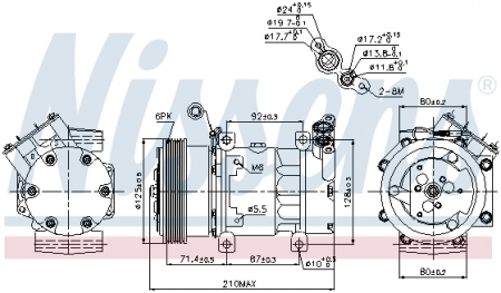 Compresor clima Ac - Compresor AC clima RENAULT CLIO II, KANGOO, KANGOO EXPRESS, MEGANE I, MEGANE I CLASSIC, MEGANE I COACH, MEGANE SCENIC, SCENIC I 1.6/1.6CNG/1.6LPG dupa 1998