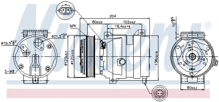 Compresor clima Ac - Compresor AC clima RENAULT LAGUNA II, VEL SATIS 1.8-2.2D dupa 2001