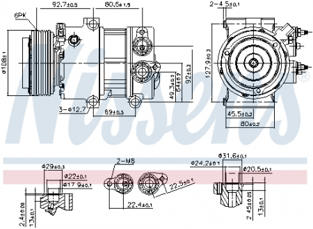 Piese Auto - Compresor AC clima VOLVO S80 II, V70 III; FORD GALAXY, MONDEO IV, S-MAX 2.0-2.3 intre 2006-2015