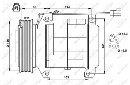 Compresor clima Ac - Compresor aer conditionat AC potrivit HONDA ACCORD VII 2.0 02.03-05.08