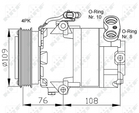 Compresor clima Ac - Compresor aer conditionat AC potrivit OPEL ASTRA G 1.7D 02.98-04.05