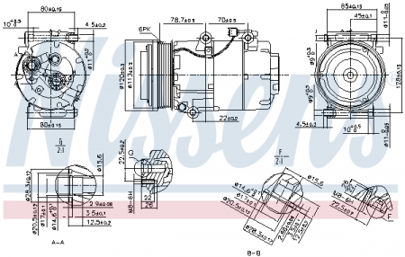 Compresor clima auto aer conditionat potrivit FORD C-MAX, FOCUS C-MAX, FOCUS II 1.8D 07.04-09.12 [0]