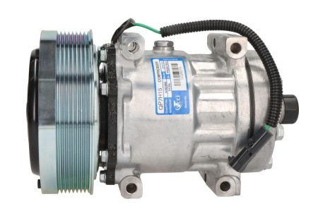 Compresor clima Ac - Compresor climatizare 24V (R134a) potrivit CASE IH 1021 F, 1021 G, 1021 G2, 1121 G, 1121 G2, 1150M, 1650M, 221F, 2050M, 521D, 621 D, 750M; NEW HOLLAND D125C, D150C, D180C, 270C, 300C