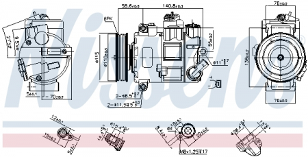 Compresor clima Ac - Compresor climatizare aer conditionat potrivit AUDI A1, A3, A6 ALLROAD C6, Q2, Q3, TT; SEAT ALHAMBRA, ALTEA, ALTEA XL, ARONA, ATECA, IBIZA IV, IBIZA IV SC, IBIZA IV ST, IBIZA V, LEON, LEON SC 1.0-3.6 