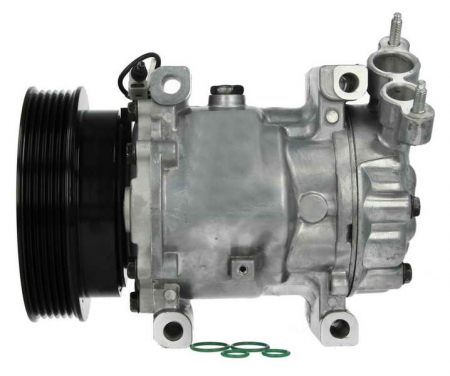 Compresor clima Ac - Compresor climatizare aer conditionat potrivit DACIA LOGAN, LOGAN EXPRESS, LOGAN MCV, SANDERO; LADA LARGUS; NISSAN KUBISTAR; RENAULT CLIO II, KANGOO, KANGOO EXPRESS, LOGAN I, MEGANE I 1.2-1.9D dupa 19