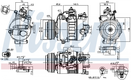Compresor clima Ac - Compresor climatizare aer conditionat potrivit FORD GALAXY III, MONDEO V, S-MAX 2.0/2.5 09.12-