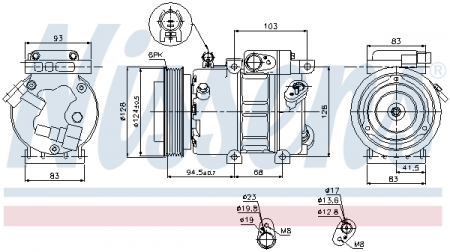Compresor climatizare aer conditionat potrivit HYUNDAI ELANTRA IV, I30; KIA CEE'D, PRO CEE'D 1.4-2.0 06.06-02.13 [4]