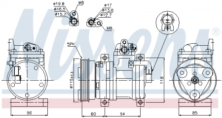 Compresor clima Ac - Compresor climatizare aer conditionat potrivit HYUNDAI I10 I 1.1D 01.08-12.11