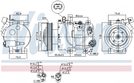Compresor clima Ac - Compresor climatizare aer conditionat potrivit HYUNDAI I40 I, I40 I CW 1.7D 07.11-05.19