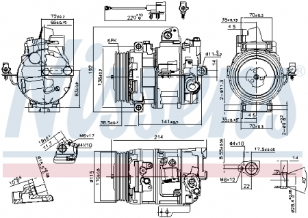 Compresor clima Ac - Compresor climatizare aer conditionat potrivit JAGUAR XF I, XJ, XK II 2.7D-5.0 10.05-04.15