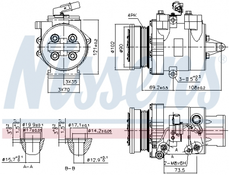 Compresor clima Ac - Compresor climatizare aer conditionat potrivit MITSUBISHI COLT CZC VI, COLT VI 1.5 03.05-06.12