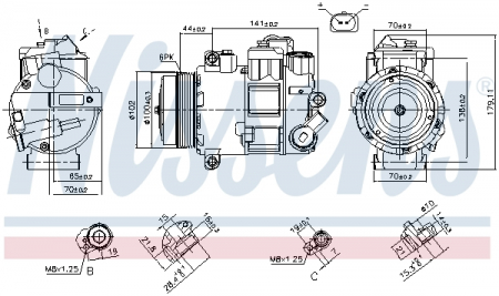 Compresor clima Ac - Compresor climatizare aer conditionat potrivit VW CRAFTER 30-35, CRAFTER 30-50 2.0D 05.11-12.16