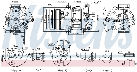 Compresor clima Ac - Compresor climatizare potrivit TOYOTA AURIS, AVENSIS, COROLLA, MATRIX, VERSO 1.33-2.0 11.06-10.18