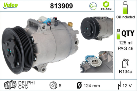 Compresor clima Ac - Compresor climatizare (reconditonat) potrivit OPEL ASTRA J, ASTRA J GTC, MERIVA B 1.4/1.4LPG 12.09-