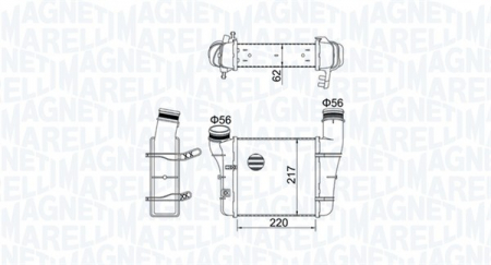 Intercooler - Compresor intercooler potrivit AUDI A4 B6, A4 B7, A6 C5 1.9D/2.0D 2000-2009