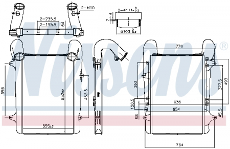 Compresor intercooler potrivit DAF XF 105 MX300/MX340/MX375 dupa 2005 [2]