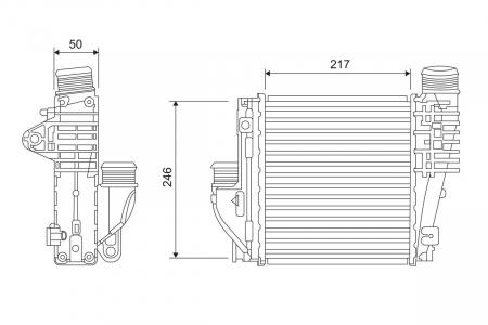 Intercooler - Compresor intercooler potrivit DS DS 4 II, DS 7, DS 9; CITROEN BERLINGO, BERLINGO/MINIVAN, C3 AIRCROSS II, C4 CACTUS, C4 GRAND PICASSO II, C4 III, C4 PICASSO II, C4 SPACETOURER 1.2-2.0D dupa 2013