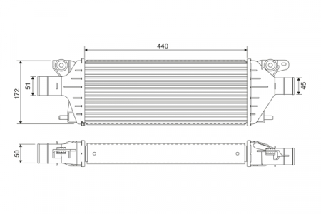 Intercooler - Compresor intercooler potrivit FIAT SEDICI; SUZUKI SX4 2.0D dupa 2006