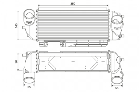 Intercooler - Compresor intercooler potrivit HYUNDAI IX35; KIA SPORTAGE III 2.0/2.0D 2009-2016