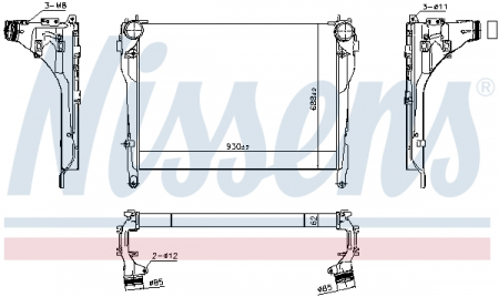 Compresor intercooler potrivit MERCEDES ACTROS MP4 / MP5, ANTOS, AROCS 471.943-OM936.916 07.11- [2]
