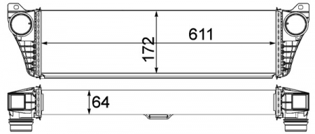 Compresor intercooler potrivit MERCEDES VIANO (W639), VITO / MIXTO (W639), VITO (W639) 2.2D/3.0D 02.06- [1]