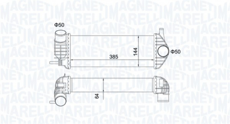 Intercooler - Compresor intercooler potrivit RENAULT KANGOO BE BOP, KANGOO EXPRESS, KANGOO II 1.5D dupa 2005