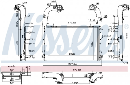 Compresor intercooler potrivit SCANIA G I, P I, R I DC13.05-DC13.147 2004-2019 [2]