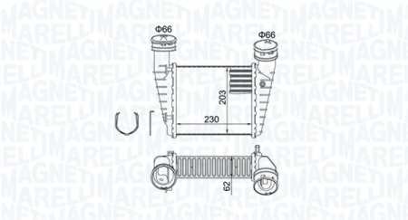Intercooler - Compresor intercooler potrivit SKODA SUPERB I; VW PASSAT B5, PASSAT B5.5 1.9D/2.0D 2000-2008