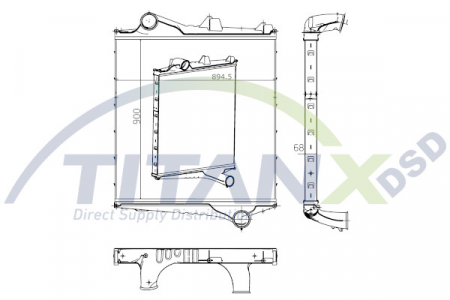 Piese Auto - Compresor intercooler potrivit VOLVO FH, FH12, FH16, FM, FM II, FM10, FM12, FM7, FM9, FMX D10A320-D9B380 08.93-