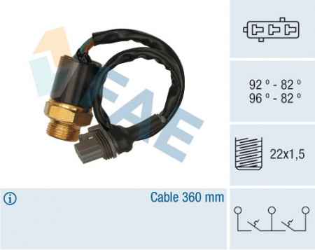 Elemente sistem racire - Comutator ventilator temperatura radiator RENAULT 21, 25, ESPACE I, ESPACE II 2.0-2.8 intre 1984-1996