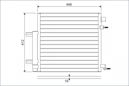 Radiator clima Ac - Condensator A/C potrivit CHEVROLET SPARK 1.0-1.2LPG dupa 2010 - (cu uscator)
