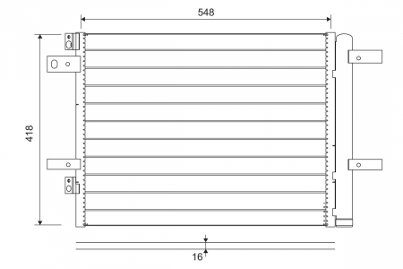 Radiator clima Ac - Condensator A/C (cu uscator) potrivit CITROEN C4 GRAND PICASSO II, C4 PICASSO II, C4 SPACETOURER, GRAND C4 SPACETOURER, JUMPY III, SPACETOURER; FIAT SCUDO; OPEL GRANDLAND / GRANDLAND X 1.2-Electric 02