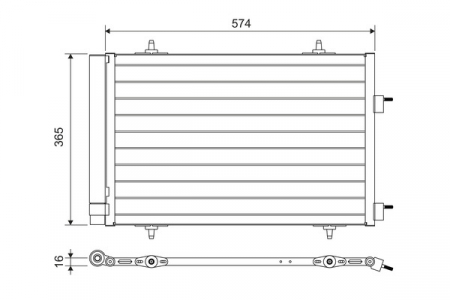 Radiator clima Ac - Condensator A/C potrivit CITROEN C5 III; PEUGEOT 508 I 1.6/1.6D dupa 2009 - (cu uscator)