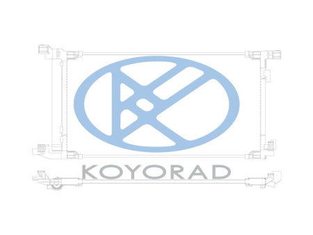 Condensatoare - Condensator A/C cu uscator potrivit Toyota Corolla dupa 2022 - 1.8 hibrid / 2.0 hibrid, cu uscator, aluminiu, 346×671×12 mm