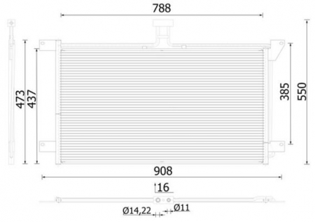 Condensator climatizare 772x438x16 potrivit SCANIA 4 05.95-04.08 [0]
