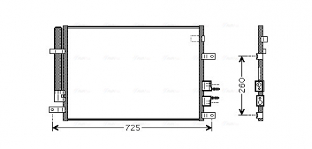 Condensator climatizare (cu uscator) potrivit ALFA ROMEO 159, BRERA, SPIDER 1.8-3.2 06.05-12.12 [2]