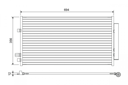 Condensator climatizare (cu uscator) potrivit ALFA ROMEO TONALE; FIAT 500X; JEEP COMPASS, RENEGADE 1.0-2.0D 07.14- [2]