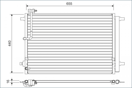 Condensator climatizare potrivit AUDI A8 D4; BENTLEY MULSANNE 2.0-6.8 2009-2020 - (cu uscator) [2]