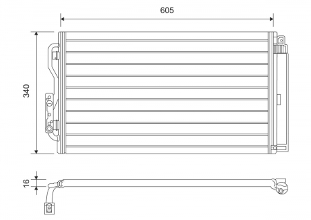 Condensator climatizare (cu uscator) potrivit BMW 1 (F20), 1 (F21), 2 (F22, F87), 2 (F23), 3 (F30, F80), 3 (F31), 3 GRAN TURISMO (F34), 4 (F32, F82), 4 (F33, F83), 4 GRAN COUPE (F36) 0.65H-Electric 07 [2]