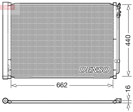 Condensatoare - Condensator climatizare potrivit BMW 5 (F10), 5 (F11), 5 GRAN TURISMO (F07), 6 (F12), 6 (F13), 6 GRAN COUPE (F06), 7 (F01, F02, F03, F04) 2.0D-4.4H 2008-2018 - (cu uscator)