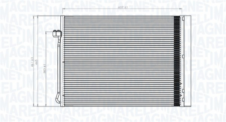 Condensator climatizare (cu uscator) potrivit BMW X5 (E70), X5 (F15, F85), X6 (E71, E72), X6 (F16, F86) 2.0-4.8 10.06-07.19 [1]