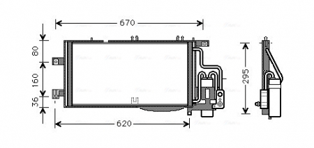 Condensator climatizare (cu uscator) potrivit CHEVROLET CORSA; OPEL COMBO TOUR, COMBO/MINIVAN, CORSA C, CORSA C/HATCHBACK 1.7D 08.00- Piese Auto - Condensator climatizare (cu uscator) potrivit CHEVROLET CORSA; OPEL COMBO TOUR, COMBO/MINIVAN, CORSA C, CORSA C/HATCHBACK 1.7D 08.00-