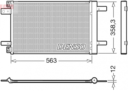 Condensator climatizare (cu uscator) potrivit DS DS 4 II, DS 7; CITROEN BERLINGO, BERLINGO/MINIVAN, C4 GRAND PICASSO II, C4 PICASSO II, C4 SPACETOURER, C5 AIRCROSS, GRAND C4 SPACETOURER 1.2-Electric 0