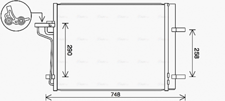 Piese Auto - Condensator climatizare (cu uscator) potrivit FORD FOCUS III, KUGA II, TOURNEO CONNECT V408 NADWOZIE WIELKO, TRANSIT CONNECT V408/MINIVAN 1.5-2.5 07.12-